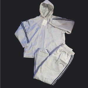 NWT RealSauna excersize sweat suit unisex men’s XXL grey hoodie and pant set NEW